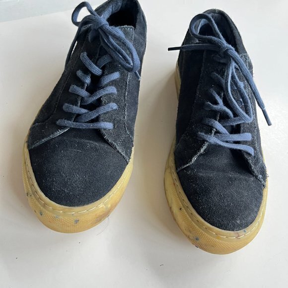 Moods of Norway Sandnes Low Top Sneakers Navy Lace Up Athletic Size 41 US Size 8 - Picture 2 of 10